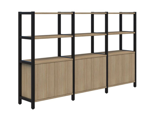 Grid 40 Storage / Open Display Wall - 4 Tier