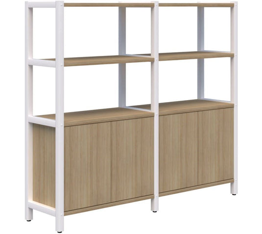 Grid 40 Storage / Open Display Wall - 4 Tier