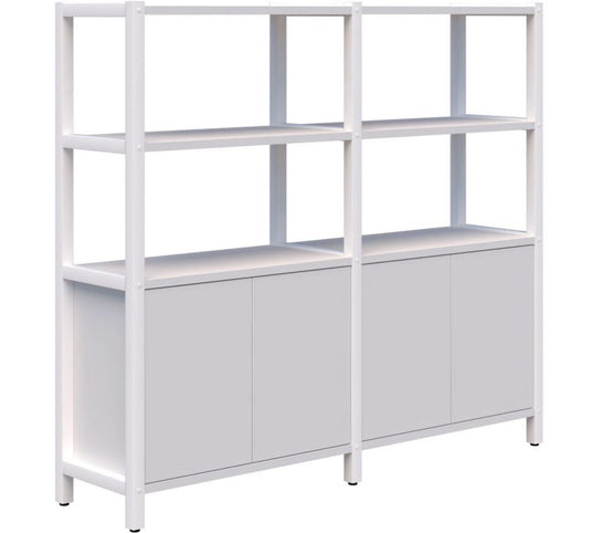 Grid 40 Storage / Open Display Wall - 4 Tier