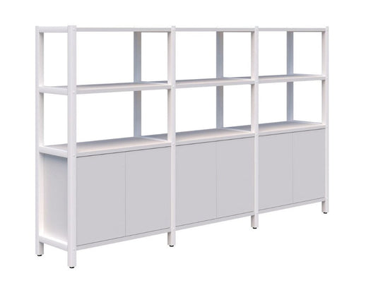 Grid 40 Storage / Open Display Wall - 4 Tier