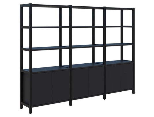 Grid 40 Storage / Open Display Wall - 5 Tier