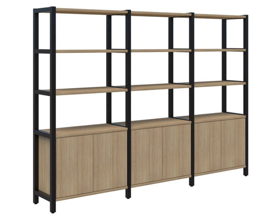 Grid 40 Storage / Open Display Wall - 5 Tier