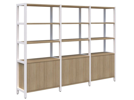 Grid 40 Storage / Open Display Wall - 5 Tier