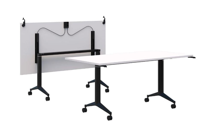 Load image into Gallery viewer, Jump Flip Meeting Table with Connectors - Black Base
