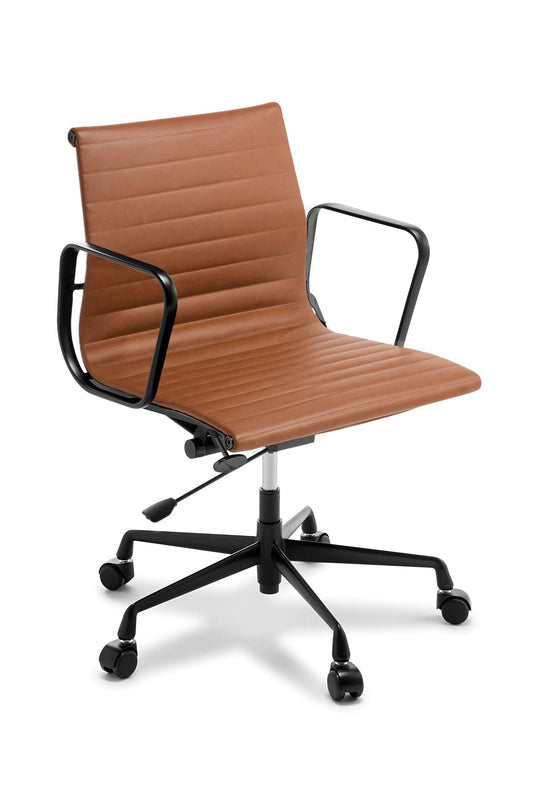 Eames Replica Classic Mid Back Chair - Black Frame