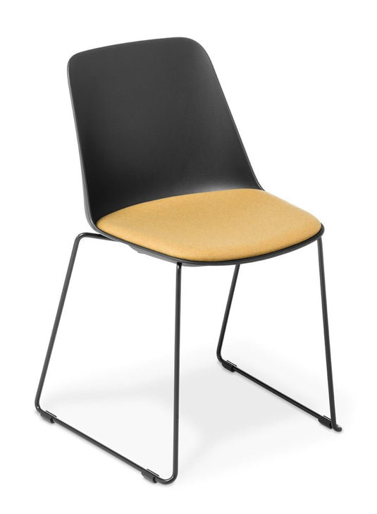 Eden Max Sled Chair - Seat Upholstered