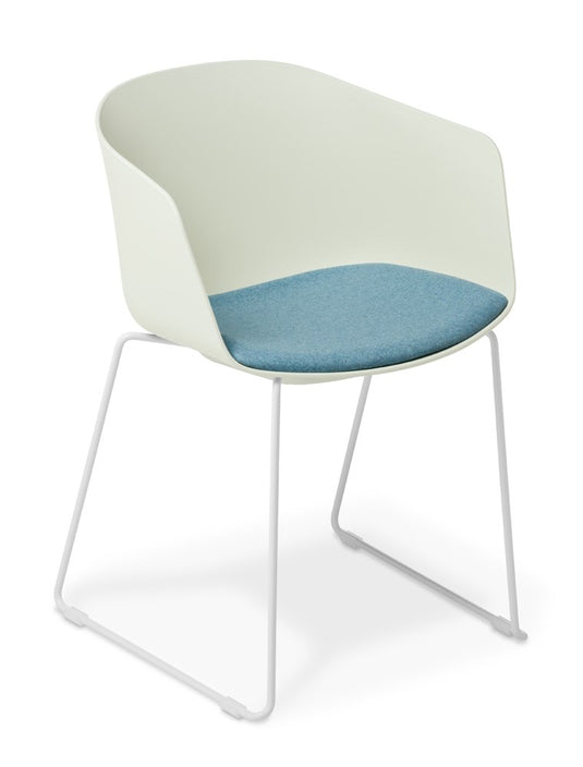 Eden Max Tub Sled Chair - Seat Upholstered
