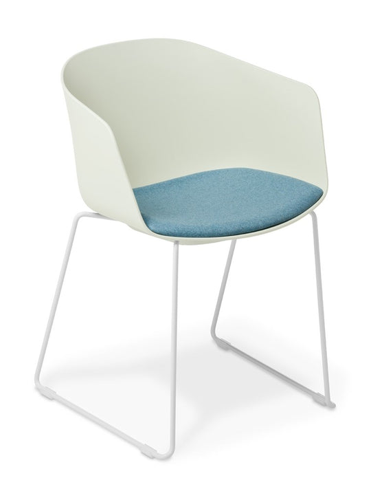 Eden Max Tub Sled Chair - Seat Upholstered