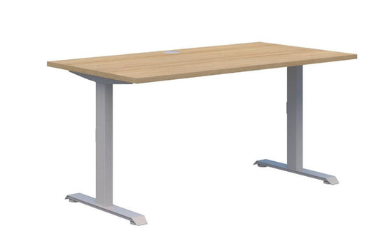 Pintari Fixed Height Straight Desk - Silver Frame