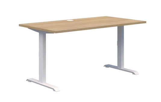 Pintari Fixed Height Straight Desk - White Frame