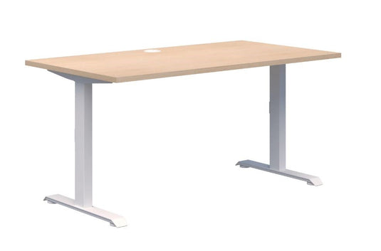 Pintari Fixed Height Straight Desk - White Frame