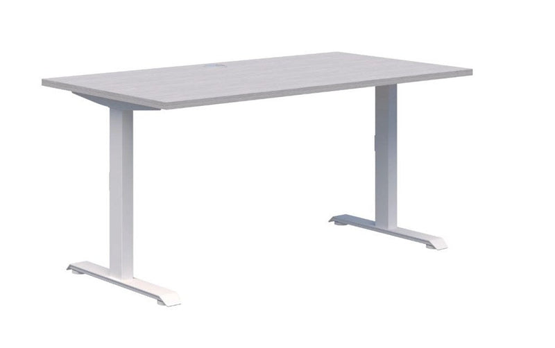 Load image into Gallery viewer, Pintari Fixed Height Straight Desk - White Frame
