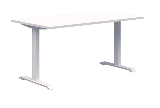 Pintari Fixed Height Straight Desk - White Frame
