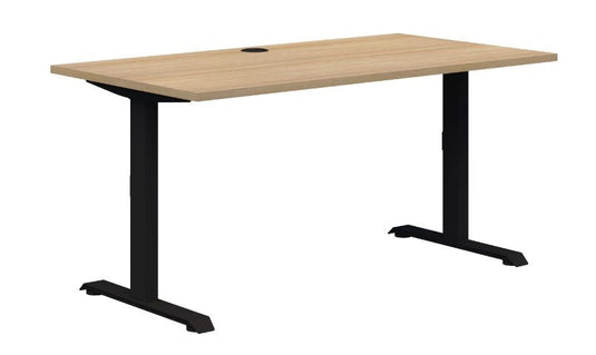 Pintari Fixed Height Straight Desk - Black Frame