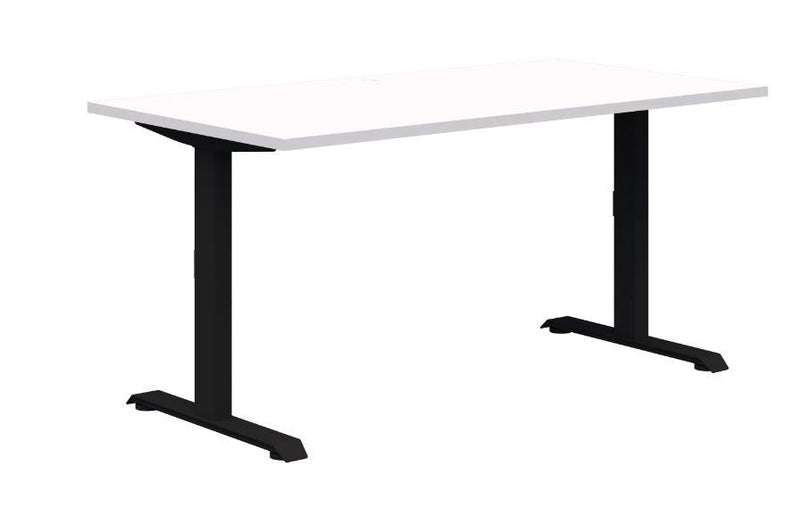 Load image into Gallery viewer, Pintari Fixed Height Straight Desk - Black Frame
